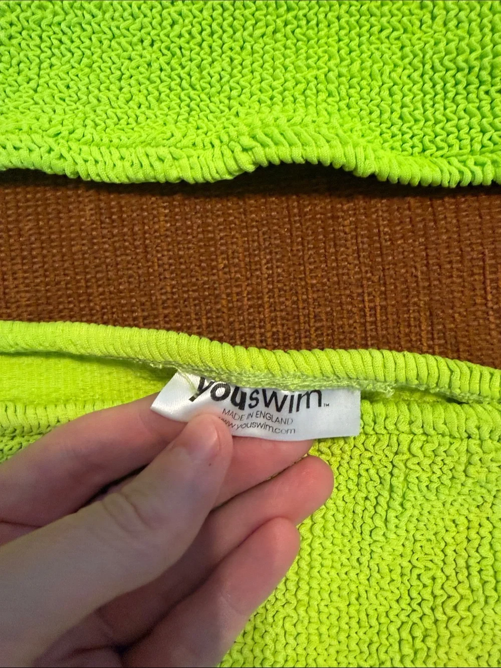 Youswim Aplomb High Waisted Stretch 1 - Neon Green Textured Women’s Bikini Set